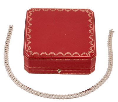 Lot 503 - Cartier 18ct white gold necklace in box with certificate