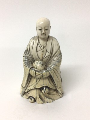 Lot 56 - Antique Chinese carved ivory Buddha figure