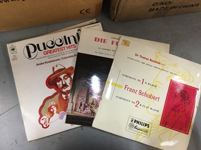 Lot 401 - Five boxes of vinyl LP records including classical and easy listening