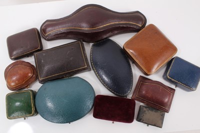 Lot 631 - 19th century Child & Child leather box, together with a Garrard & Co. bracelet box, an S.J. Phillips box and sundry boxes (12)