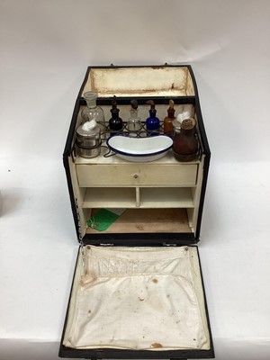 Lot 2454 - 1940's / 50's travelling chemistry / chemists set in vinyl covered travelling case