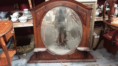 Lot 900 - Edwardian overmantel mirror