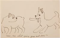 Lot 1287 - Edmund Blampied (1886 - 1966), ink sketch -...