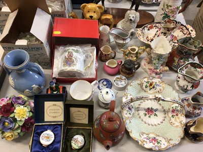 Lot 294 - Group 19th century and later ceramics including Wedgwood, Masons, Coalport, Beswick Hunter etc