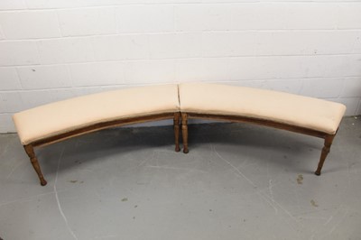 Lot 1300 - Pair of 19th century pine framed concave window seats