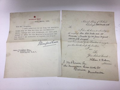 Lot 1434 - Quantity of ephemera, including Autograph Lord Stanfordham ...