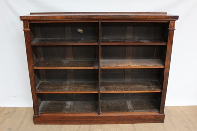 Lot 1320 - Victorian mahogany open bookcase