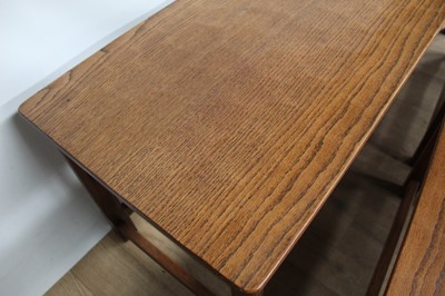 Lot 1358 - Robert Mouseman Thompson coffee table and nesting en-suite pair of tables