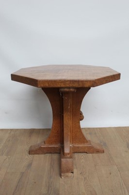 Lot 1325 - Robert Mouseman Thompson hexagonal side table