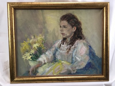 Lot 4 - Elisabeth Fraser (b.1930) collection of oils on canvas and board - seven portraits, each framed