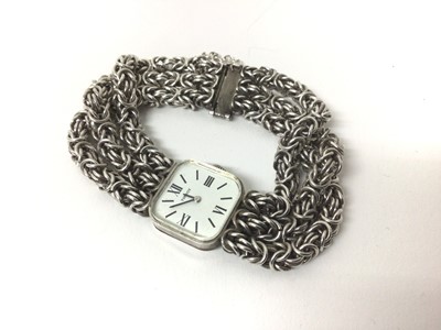 Lot 82 - Silver ladies watch