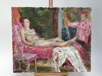 Lot 8 - Elisabeth Fraser (b.1930) collection of eleven oils on canvas - life studies, unframed