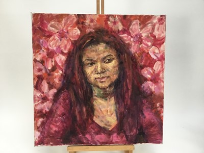 Lot 1 - Elisabeth Fraser (b.1930) collection of ten oil on canvas - portraits, unframed