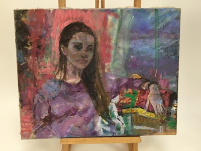 Lot 1 - Elisabeth Fraser (b.1930) collection of ten oil on canvas - portraits, unframed