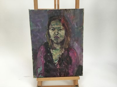 Lot 1 - Elisabeth Fraser (b.1930) collection of ten oil on canvas - portraits, unframed