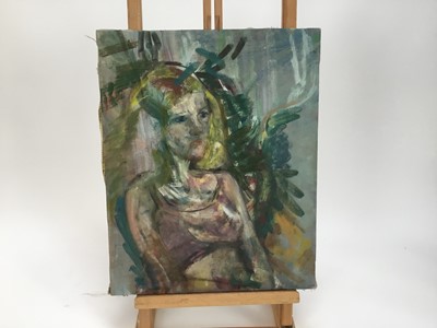 Lot 1 - Elisabeth Fraser (b.1930) collection of ten oil on canvas - portraits, unframed