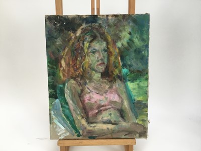 Lot 1 - Elisabeth Fraser (b.1930) collection of ten oil on canvas - portraits, unframed