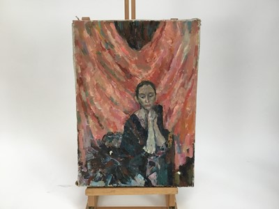 Lot 1 - Elisabeth Fraser (b.1930) collection of ten oil on canvas - portraits, unframed