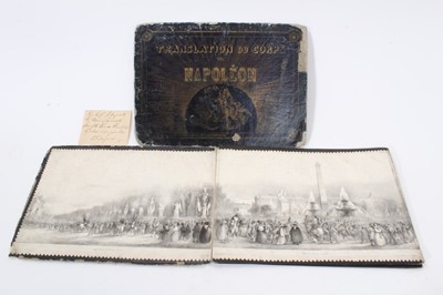 Lot 111 - Translation Du Corps De Napoleon rare concertina print in book, with provenance slip.