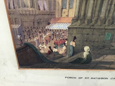Lot 21 - 19th century watercolour - ‘St. Ratisbon Cathedral’, signed indistinctly and dated 1891