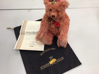 Lot 1842 - Steiff Bear Marianne Meisel 420771, English Teddy Bear 660979, Hudson Bay 667237 and George 654749.  All with soft bags and certificates. (4)
