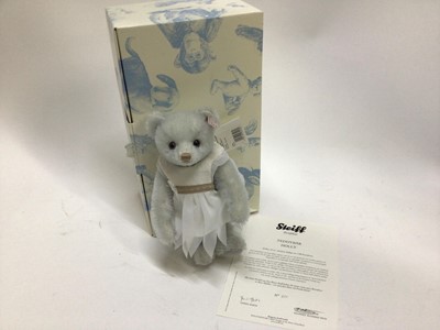 Lot 1846 - Steiff Winnipeg grizzly Bear 036637, Yes/No Bear 656569, Holly 034282, all boxed and with certifcates.   2003 Teddy Bear Club Edition 420351 in wooden crate with certificate. (4)