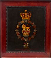 Lot 13 - Victorian Royaltyal painted coach panel...
