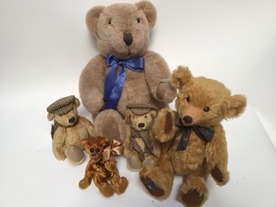 Lot 1890 - Designer bear selection including large Polar Bear by Kate's Country Bears, large Deans bear, two small B J Bears plus two other bears.