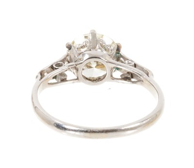 Lot 529 - Diamond single stone ring with a round brilliant cut diamond 
estimated to weigh approximately 1.60cts