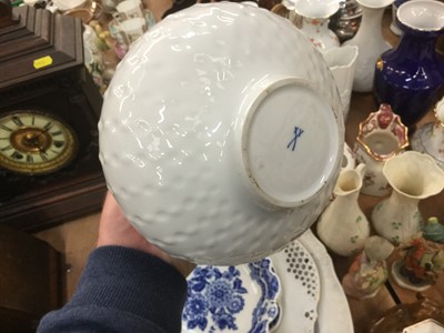Lot 373 - Collection of Continental and other porcelain to include Meissen vases and reticulated dish, Lladro and Royal Doulton figures.