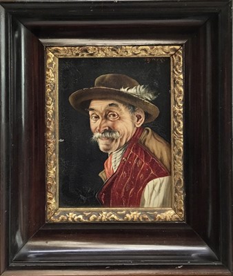 Lot 579 - Franz Xavier Wolfle (1887-1972) man oil on panel