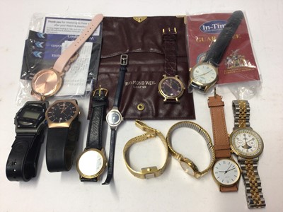 Lot 273 - Raymond Weil wristwatch and various wristwatches