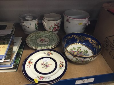 Lot 63 - Lot decorated china including 19th century English porcelain plates