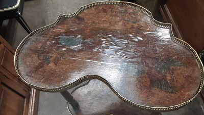 Lot 964 - Late 19th century gilt metal mounted two tier occasional table, 52cm wide, 75cm high