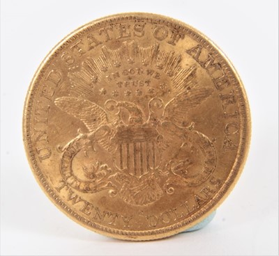 Lot 411 - U.S. - Gold Liberty $20 (Double eagle) 1891S (N.B. Minor field marks noted) otherwise GVF-AEF (1 coin)