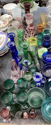 Lot 128 - Collection of Victorian and later tinted and coloured glassware