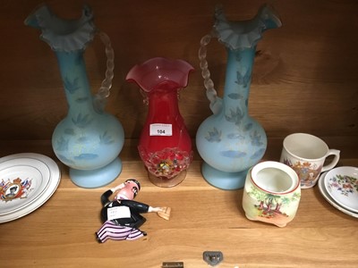 Lot 104 - Beswick Ind Coope advertising figure, decorative china and glassware