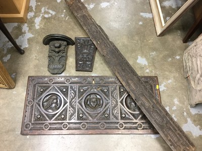 Lot 470 - Small group of carved wood fragments