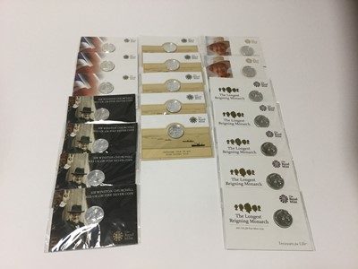 Lot 421 - G.B. - Royal Mint silver (0.999 Fine) commemorative Twenty Pounds to include 'A Timeless Past' 2013 x 3, 'World War One Outbreak' 2014 x 5, 'Sir Winston Churchill' 2015 x 4, 'The Longest Reigning M...