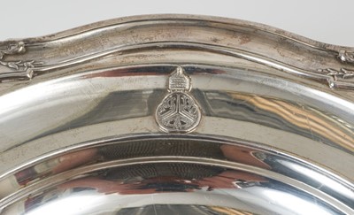 Lot 4 - Spanish silver dish from Emporer Haile Sellassie's service
