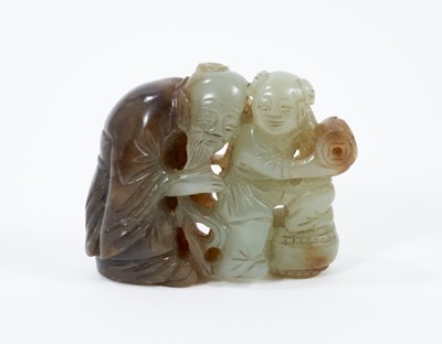 Lot 755 - Chinese jade figural pendant