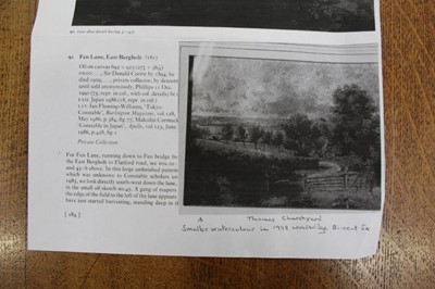 Lot 1009 - Thomas Churchyard watercolour (after Constable) Fen Lane