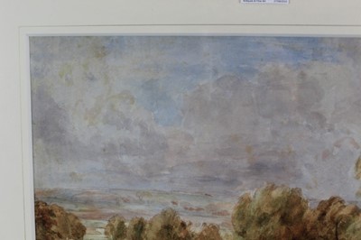 Lot 1009 - Thomas Churchyard watercolour (after Constable) Fen Lane