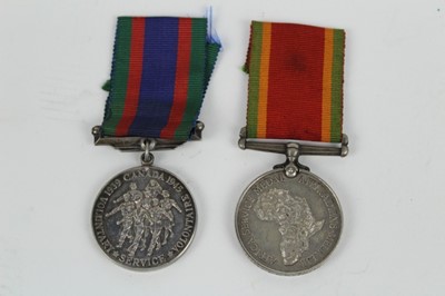 Lot 712 - Second World War Canadian Volunteer Service medal together with an Africa Service medal named to 115190. S. P. A. Myburgh (2 medals)