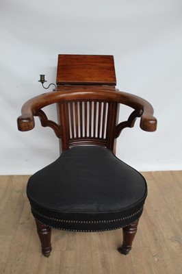 Lot 1363 - Rare George IV mahogany reading chair