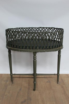 Lot 1365 - 19th century green painted plant stand