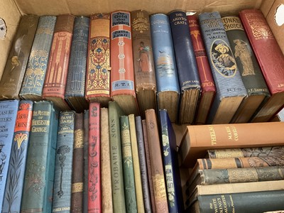 Lot 1724 - Two boxes of decorative cloth bound literature