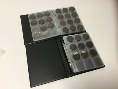 Lot 456 - G.B. - Two coin albums containing Victoria YH bronze Pennies in better than average condition with scarcer dates noted (77 coins)