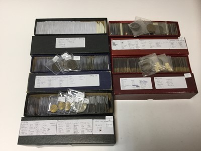Lot 467 - World - Mixed coinage to include Isle of man copper Half Pennies 1758 F, 1813 VF, Channel Islands, G.B., Victoria copper & bronze Pennies & Half Pennies and other issues (Qty)
