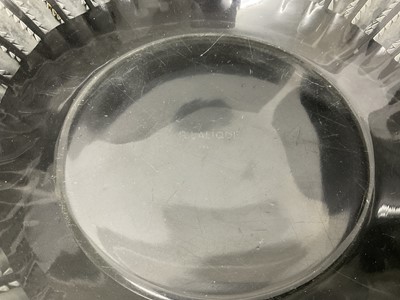 Lot 1011 - Rene Lalique Jaffa pattern clear and frosted glass bowl, signed on base, 31.5cm diameter